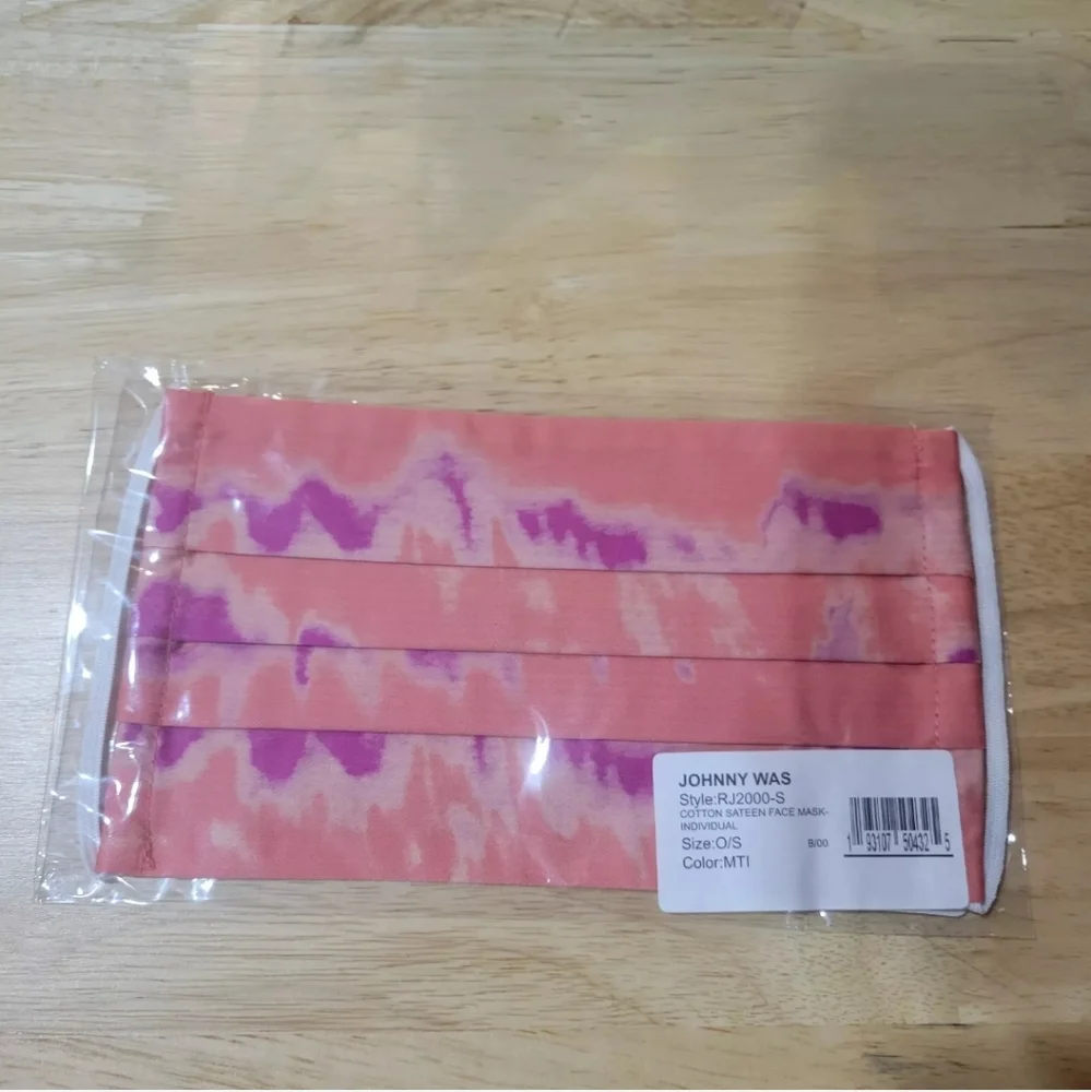 JOHNNY WAS Face Mask Set‎ Pack of 5 Washable CottonFloral Print New Sealed